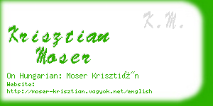 krisztian moser business card